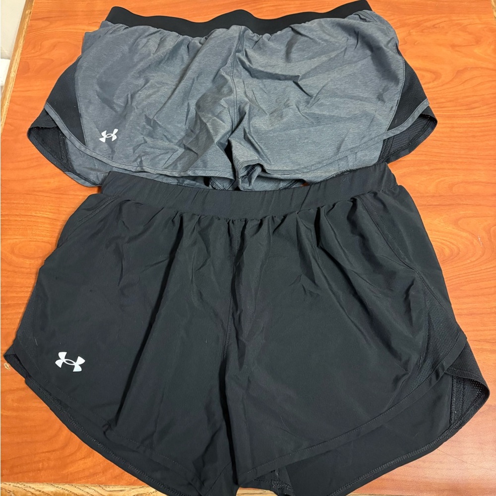 Under Armour Gray and Black Athletic Shorts Size Large
